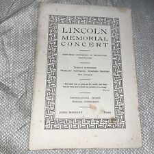 1916 Lincoln Memorial Concert Program 53rd Anniversary Emancipation Proclamation picture