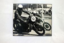Vtg 1970s Cafe Racer Motorcycle Race Photograph Black White Photo 8 x 10 Honda picture