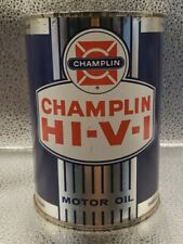 Vintage Champlin Motor Oil Can Metal Quart Enid Oklahoma NOS Full. picture
