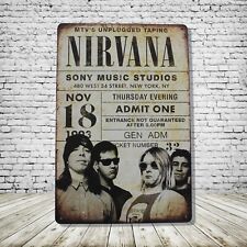 Nirvana Vintage Style Tin Metal Bar Sign Poster Man Cave Collectible New picture