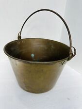 Antique H.W. HAYDEN'S Waterbury BRASS CO PAT 1851 Bucket W/Iron handle Primitive picture