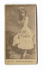 1880s Duke Cigarettes #152 Lillian RUSSELL Tobacco Set - Strong Colors No Crease picture