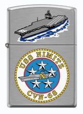 USS Nimitz (CVN-68) Aircraft Carrier Zippo MIB  Brushed Chrome picture