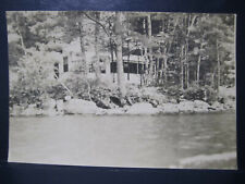 HOUSE FROM RIVER OR LAKE REAL PHOTO POSTCARD GRAY ME MAINE 1954 RPPC picture