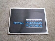 Vintage ROYAL Portable Typewriter Owners Manual, Care & Use Guide Book 1977 picture