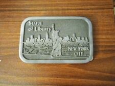 Vintage Statue of Liberty Pewter / Metal Belt Buckle 2 1/8
