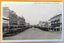 Porterville, California Postcard Main Street at Oak picture