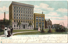 Y.M.C.A Elks Building and National Union-Toledo, Ohio OH-antique 1907 posted picture