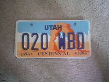 UTAH CENTENNIAL    LICENSE PLATE BUY ALL STATES HERE  picture
