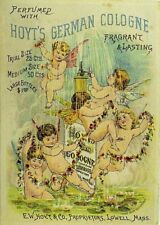 1880's-90's Hoyt's German Cologne Fantasy Fairies Giant Bottle Lily-Pads P89 picture
