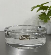Davidoff Tobacco Leaf Ashtray Violetta Crystal Poland Optical Glass 6”Diameter picture