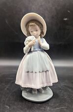 Vintage 1982 LLADRO NAO Porcelain Figurine Girl With Bouquet 348 Spain 8