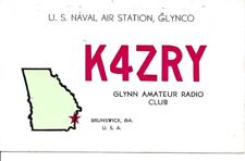 QSL 1961  NAS Glynco Naval Air Station Brunswick GA    radio card picture