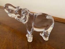 VTG Baccarat France Crystal ELEPHANT TRUNK UP ~ Paperweight Figurine picture