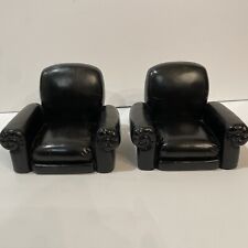 Black Armchair Shaped Bookend.  Set Of 2. HEAVY picture