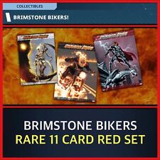 BRIMSTONE BIKERS-RARE 11 CARD RED SET-TOPPS MARVEL COLLECT picture