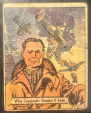 1941 War Gum, Gum Inc #98, Wing Commander Douglas R. Bader, Legless Pilot picture