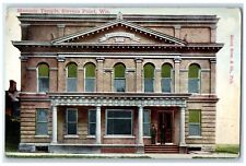 1911 Masonic Temple Building Stevens Point Wisconsin WI Posted Antique Postcard picture