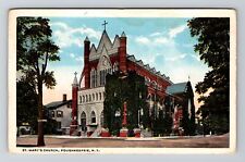 Poughkeepsie NY-New York, St. Mary's Church, Vintage Postcard picture