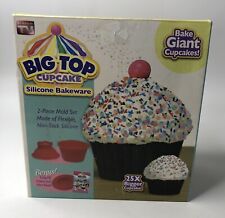 BIG TOP Giant CUPCAKE Silicone MOLD Three Piece Bakeware Set Can Be Filled picture