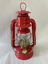 Dietz Original 76 Oil Lamp Burning Lantern Red with Gold Trim picture