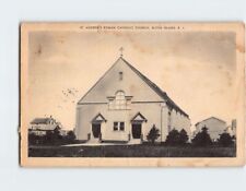 Postcard St. Andrew's Roman Catholic Church Block Island Rhode Island USA picture