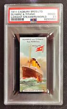1911 Cadbury Bros OLYMPIC & TITANIC PSA 2.5 Rookie Pre Voyage Largest Steamers picture