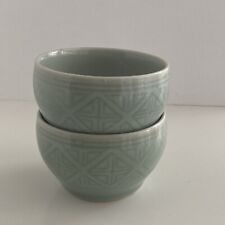 Chinese Celadon Small Spice Bowls Lot Of 2 picture