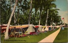 Linen Postcard A Trailer Camp Down Florida Way picture
