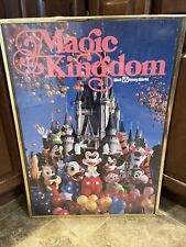 Vintage 1983 Walt Disney World Magic Kingdom Promo Poster Mickey Donald RARE picture