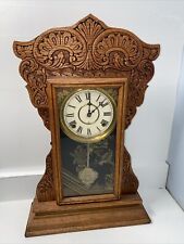 Antique Gilbert Parlor Gingerbread Clock Capitol Model 43 Great Detail. Works picture