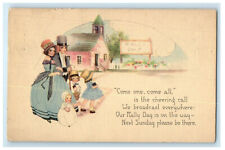 1923 Rally Day Family and House Cincinnati Ohio OH Cancel Vintage Postcard picture