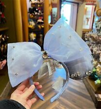 Disney authentic blue bow crystal Minnie mouse ear headband shanghai disneyland picture