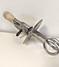 Vintage Wood Handle Egg Beater Mixer Kitchen 1923 Patent USA Made retro guard picture
