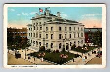 Harrisburg PA-Pennsylvania, Bird's Eye Post Office, Antique Vintage Postcard picture