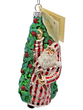 Patricia Breen The Season Begins Patriotic Santa Christmas Holiday Tree Ornament picture