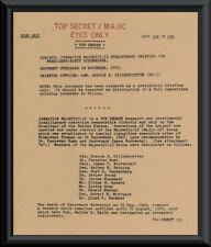1952 Majestic 12 UFO Member List Document Reprint On 65 Year Old Paper *157 picture