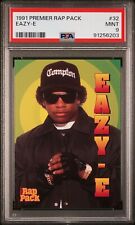 1991 Premier Rap Pack Eazy-E #32 Base Set Rookie RC NWA Rapper Music PSA 9 picture