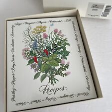 Hallmark Recipe Album Organizer Binder Book Herbs New in Box Cards Handwritten picture
