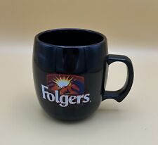 Vtg Folgers Black Round Plastic Mug In My Cup Coffee Advertisement Made In USA picture