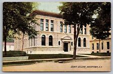 County Building Watertown New York Street View Government Vintage UNP Postcard picture