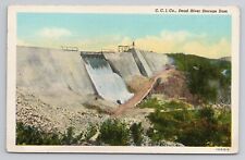 Dead River Storage Dam Linen Postcard No 4190 picture