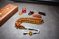 Amber Bakelite Prayer Beads Tasbih, Muslim Rosary, Islamic Rosary Misbaha, Subha picture