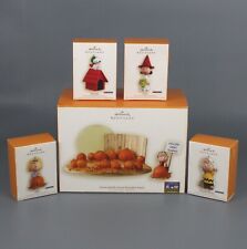 Hallmark Peanuts Halloween Great Pumpkin Patch Ornament Set 2006 complete Snoopy picture