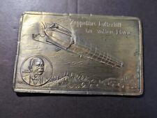 Mint 1910 Germany Zeppelin Postcard Made From Zeppelin Metal picture