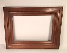 Vintage Antique Oak Grooved Wood Picture Art Frame, holds 8x12 picture