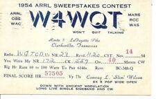 QSL  1954 Clarksville TN    radio card picture