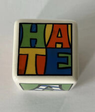 Vtg RARE 1970s Block Paperweight “HATE” (Fits & Floyd? Japan) Only One Listed picture