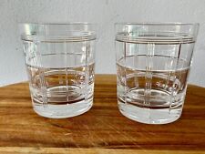 Ralph Lauren Hudson Double Old Fashioned Crystal Glasses Signed Set of 2 picture