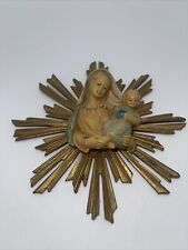 Italian Virgin Baby Jesus Hanger wall mount decor Made In Italy vintage picture